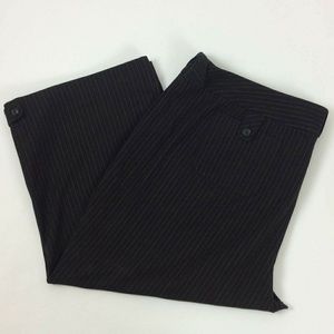 Lane Bryant Black Pinstripe Capri Pants